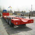 Aotong brand hot sale tri-axles low bed truck trailer suitable for transport tanker(dimension optional)
